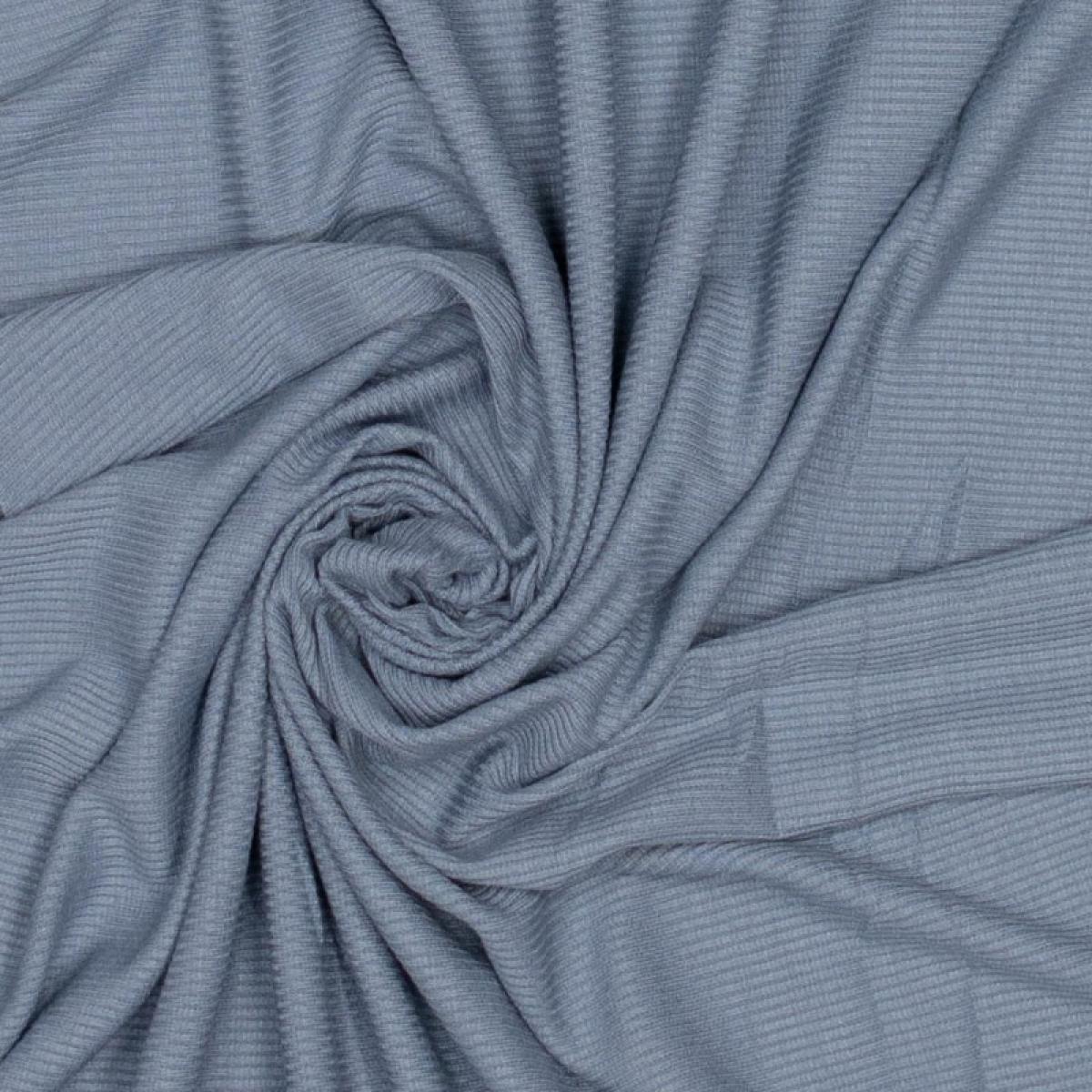 Rippjersey Viskose - rauchblau